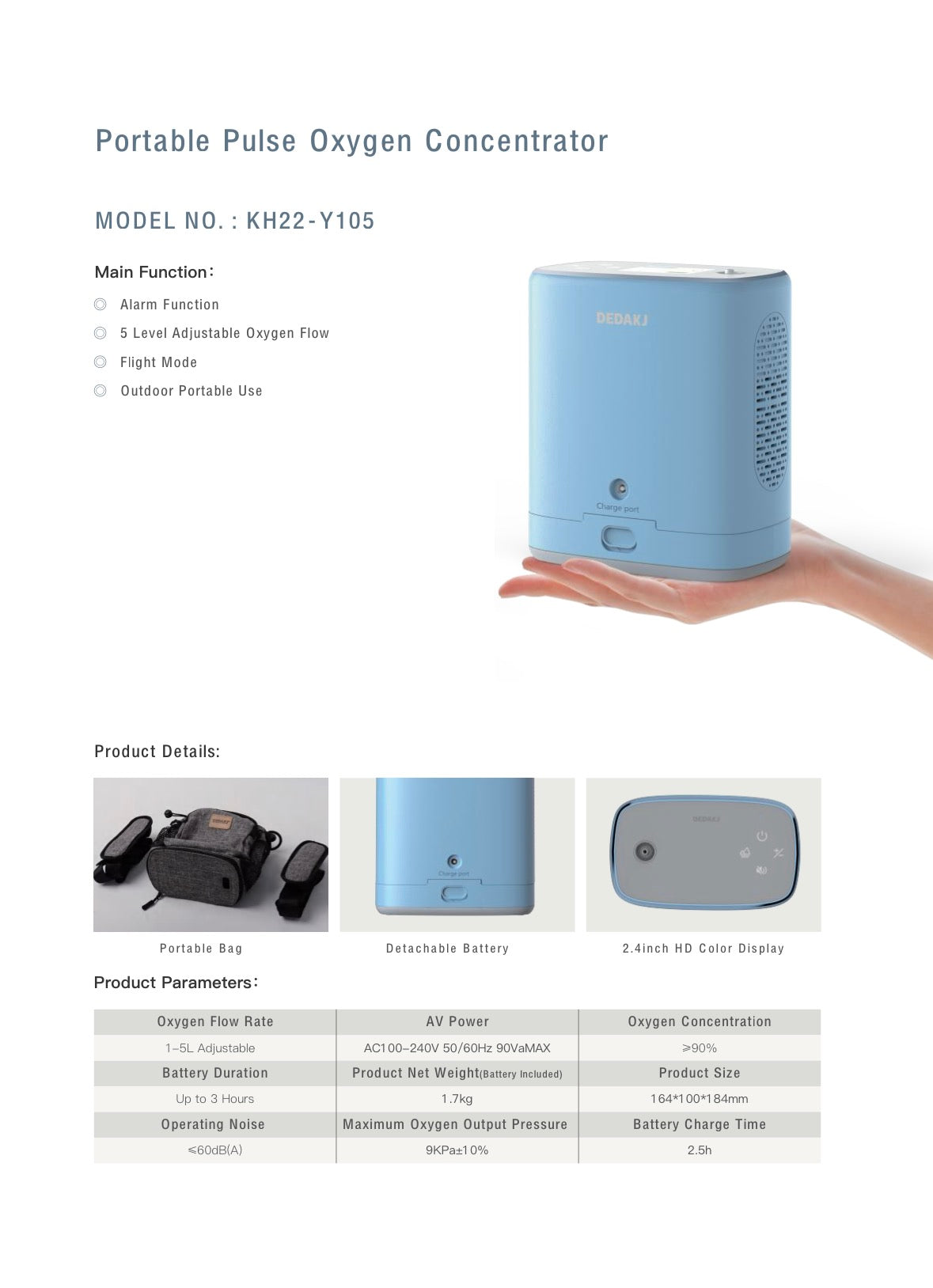 DEDAKJ Oxygen Concentrator