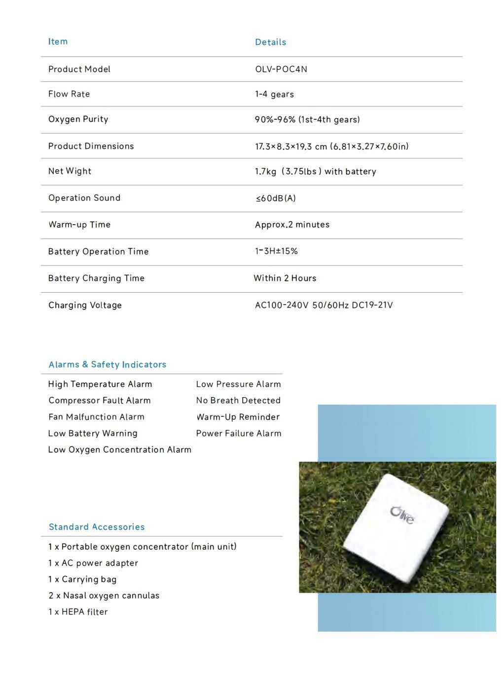 Olive Oxygen Concentrator